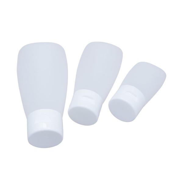 HDPE 30ml 60ml 100ml Portable Travel Bottle Set OD 33.25mm Flip Cap Squeezable Shampoo Bottle