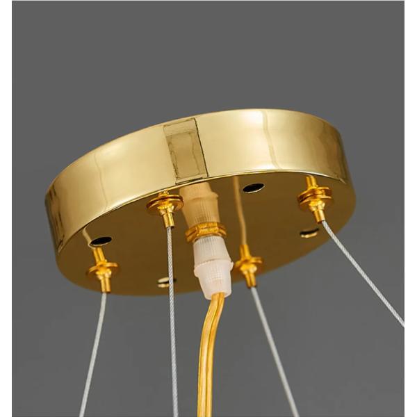 Anti Corrosion Smoked Glass Modern Crystal Chandelier AC110V- 240V