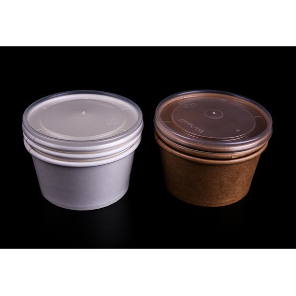 Custom logo printed double pe coated disposable ice cream paper cups yogurt containers