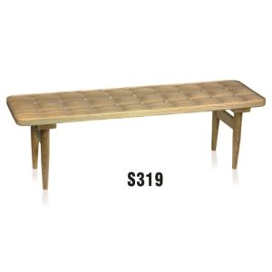 China America style solid wood 3 seater bench furniture wholesale