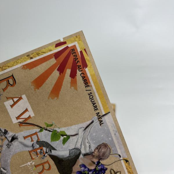 Customized Printing 3 Side Seal Kraft Paper Pouch With Foil Inside For Protein Bar