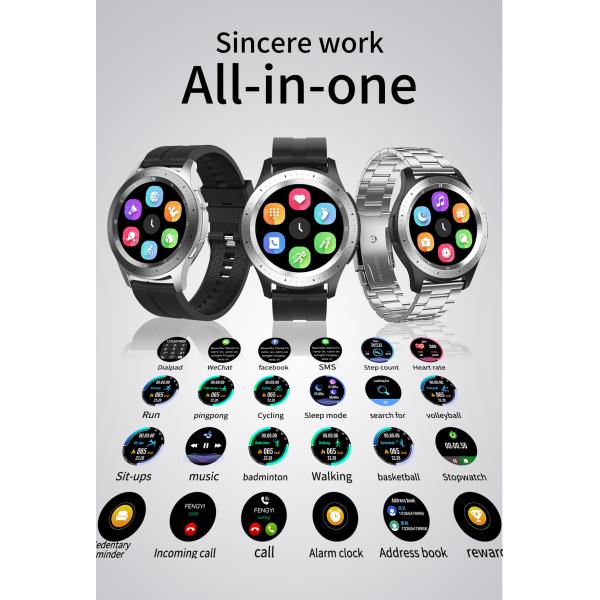 Newest Fitness Tracker Digital Sports Steel Strap Calling Music Android IOS Ip67 Watch