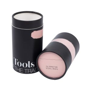 Brush Cardboard Cylindrical Packaging Box Container 30mm Height