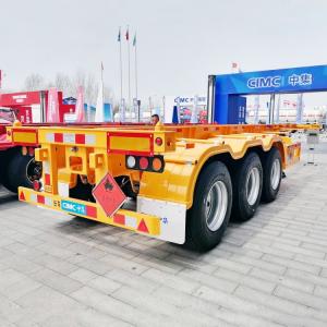 China CIMC Comtainer Chassis Trailer | 40/60/80T Loading Container Chassis 20/40ft Skeletal Semi Trailer for Sale wholesale