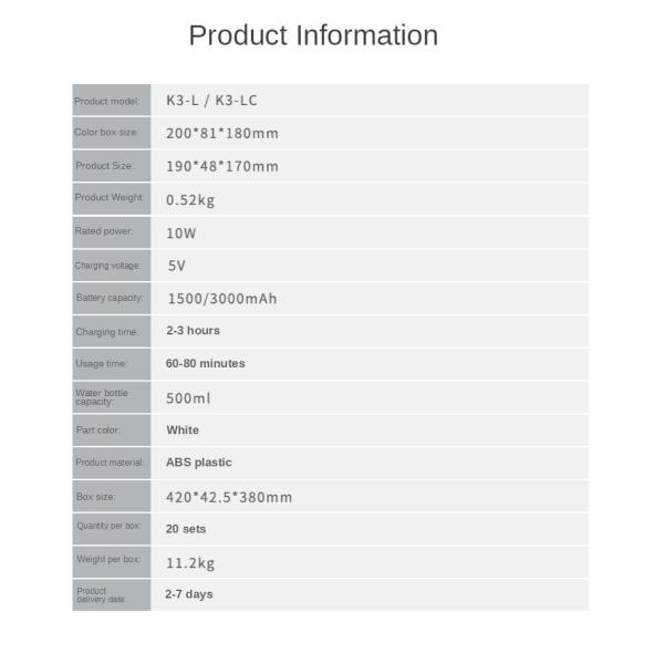 Electric Disinfectant Spray Fogger Antibacterial Cordless with 1-2m Spray Distance