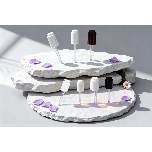 Dropper bottle in use with essential oils