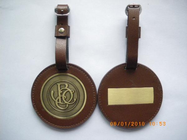 Quality Round brown PVC Personalised Bag Tags match your pantone chart for sale