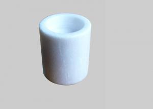 China White Marble Stone Tealight Candle Holders Round Shape For Home Decoration wholesale