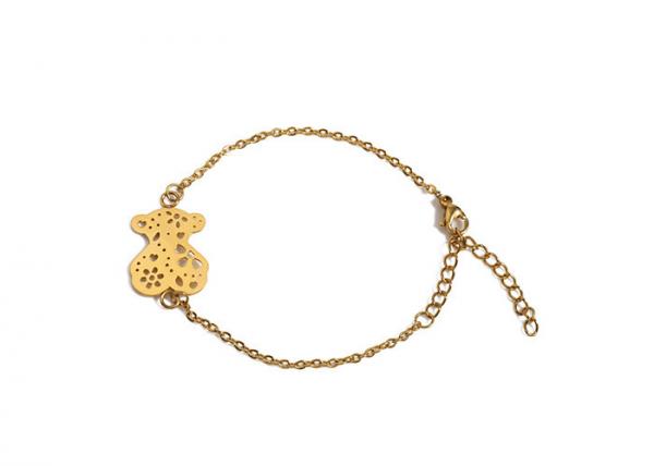 Quality Women'S Stainless Steel Bracelets Custom Thin Chain Gold Charm Bracelet for sale