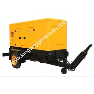 1500RPM 1800RPM 15KW Trailer Mounted Diesel Generator Outside Use