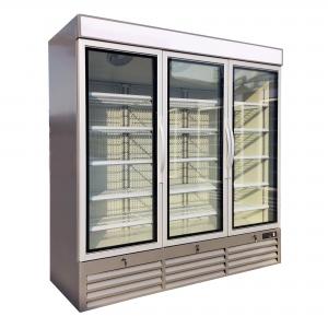 China Reach In Upright Display Bar Fridge With Glass Door , Self Contained Embraco Compressor on sale