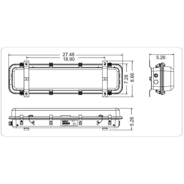 ATEX 20W-60W IP66 Industrial Explosion Proof Light High Bay