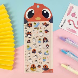 China 0.08mm Vinyl Cartoon Stickers Transparent PVC Cute Stationery Stickers wholesale