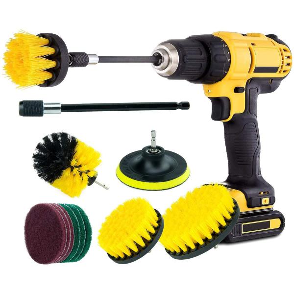 12PCS Multi Purpose Drill Brush Kit 1.28 Pounds Attachment Various Bristles