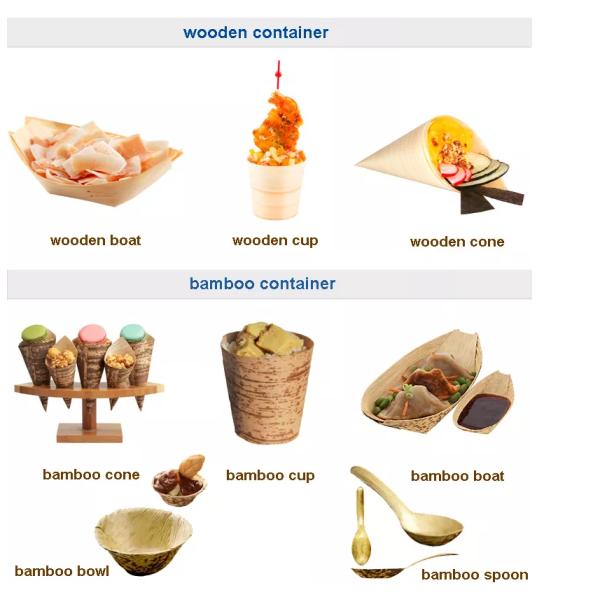 Eco Friendly Tasting Disposable Dessert Cups Bamboo Leaf 2.75inch