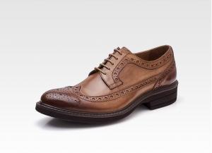 China Classic Wedding Leather Mens Shoes , Lace Up Mens Casual Leather Shoes on sale