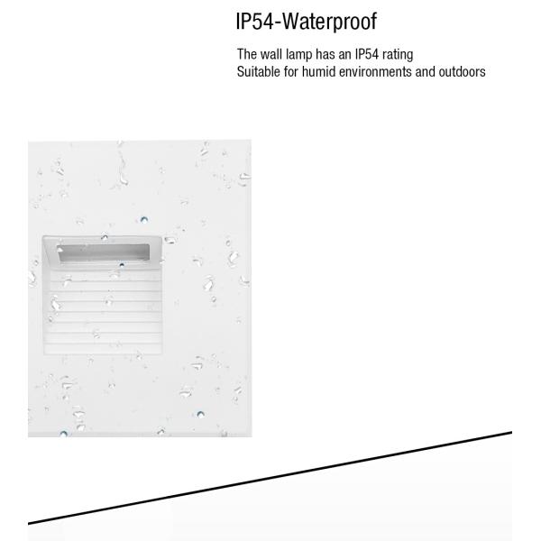 IP54 3W Concrete Recessed LED Wall Light Waterproof For Retail Shop