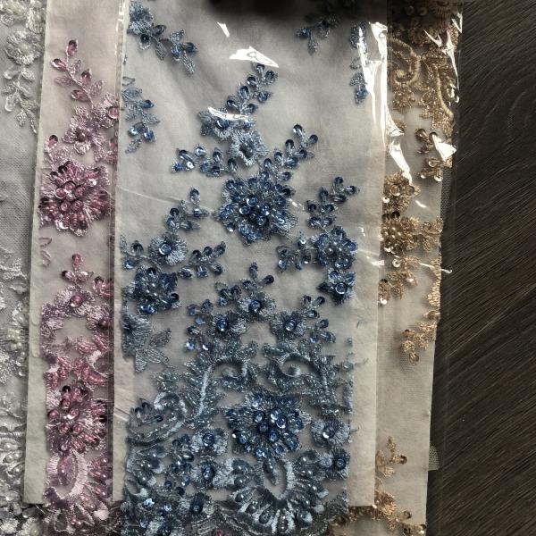 High Quality Easily Customizable Luxury 3D Sequin Beaded African Embroidery Lace Fabric for Girls Women's Dress Party Dress