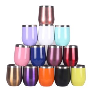 China Egg Shape 304 201 Stainless Steel Thermos Cup Tumbler 12oz wholesale