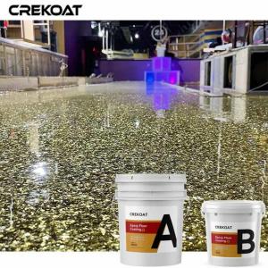 China Polished Concrete Metallic Epoxy Floor Coating Seamless High-Gloss Finish wholesale