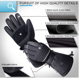 Electric Unisex Rechargeable Heated Gloves 2200mA Waterproof