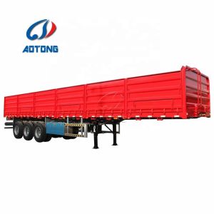 3-4 Axle Lowbed Trailer for 40 Ton Side Wall Semi Trailer Sand Stone Bulk Cargo