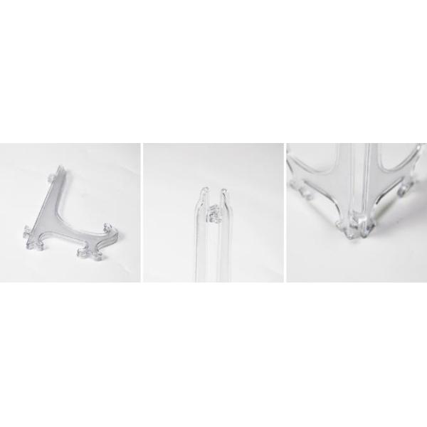 Black Transparent 8Inch Plastic Plate Display Stand