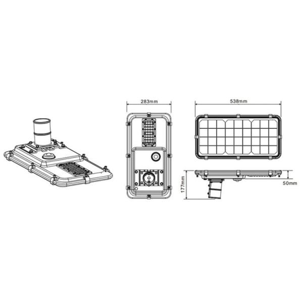 Integrated Solar Street Lamps 30W 60W 100W Ip65 Solar Street Light