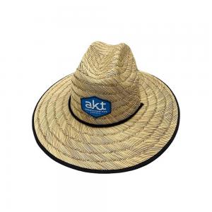 China 11.5 Cm Brim​ Woven Sun Hats , Outdoor Surfing Lifeguard Straw Hats wholesale
