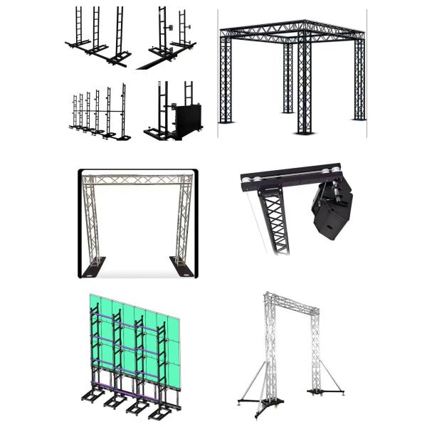 Portable Black Aluminum Spigot Truss Fast Assembly DJ Lighting Truss System For Outdoor Events