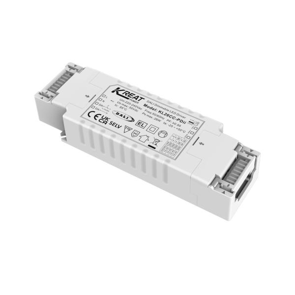 Quality DALI2 DT8 Compatible 26W Constant Current LED Driver with IP20 Stand-by Power ≤0.5W 230Vac for sale