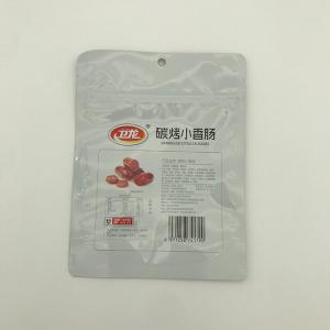China 180g AL7 Plastic Pouches For Food Packaging Bags Char Grilled Sausage With Zipper wholesale