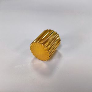 China Round Metallica Perfume Bottle Caps Durable Gold Plating wholesale