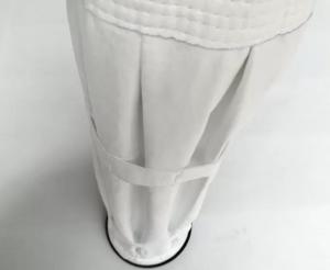 China PTFE Polyester Felt Pleated Filter Bags Non Woven Double Layer 120mm Bead Cuff Head on sale