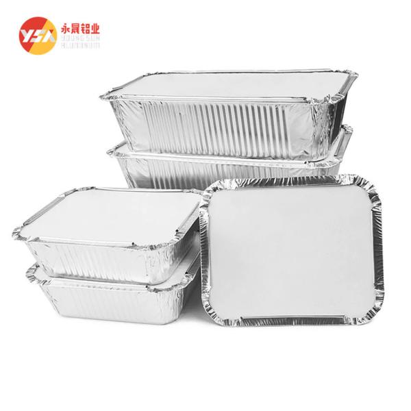 Disposable Tin Foil Trays Food Packaging Aluminium Container Disposable Aluminum Tray With Plastic Lid