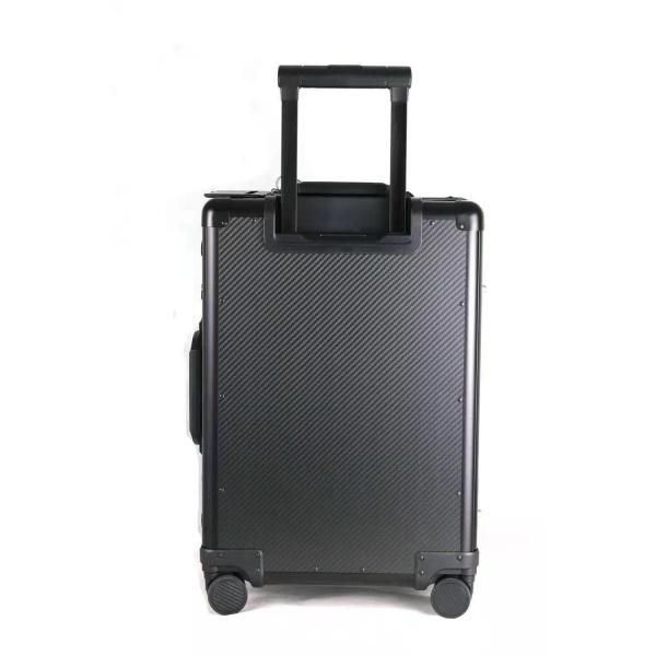 21" Real Carbon Fiber Suitcase TSA Lock Hardside Suitcase Zipperless Luggage Aluminum Frame Carry on Luggage Soft Handle