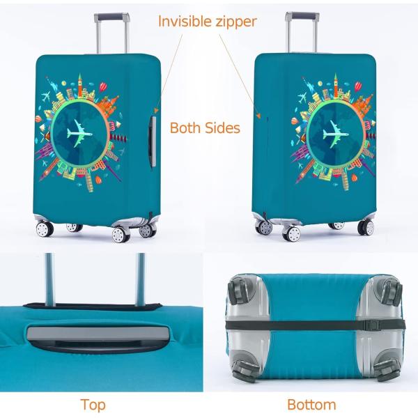 Travelkin Luggage Covers For Suitcase Tsa Approved,Suitcase Cover Protector Fit 18-32 Inch Luggage
