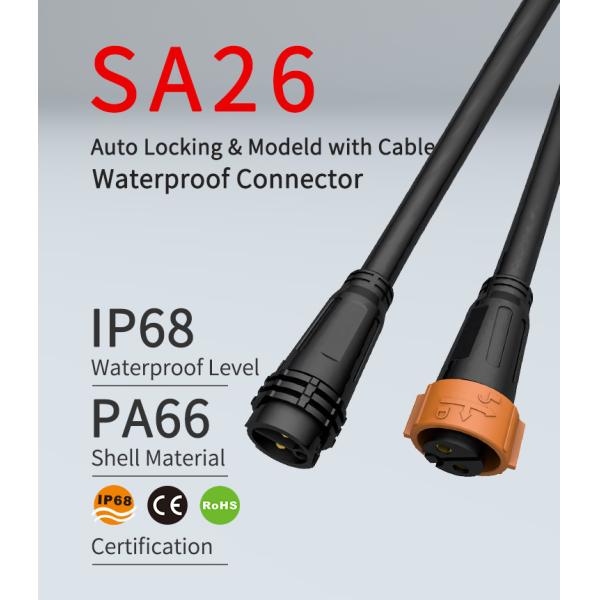 Brass Contact M26 12 Pin Waterproof Circular Connector