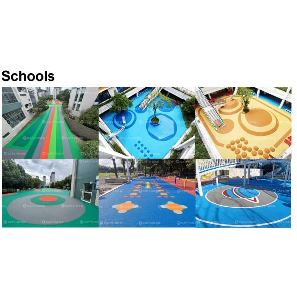 High Performance Wet Pour Playground Surface EPDM Flooring For Parks Residential Recreational Area