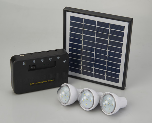 Best quality portable solar system with 2600ma lithium battery, 4pcs led lights for hot sale