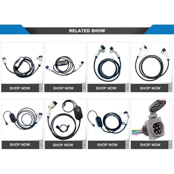 Electric Vehicle Charging Cable 32A Type1 To Type2 Ev Charging Cable 5M