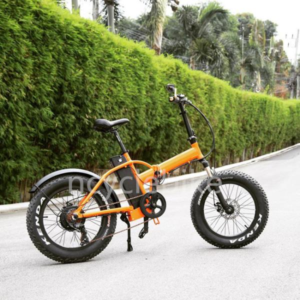 Black Color Battery Electric Folding Bike 8fun Rear Brushless Geared Motor