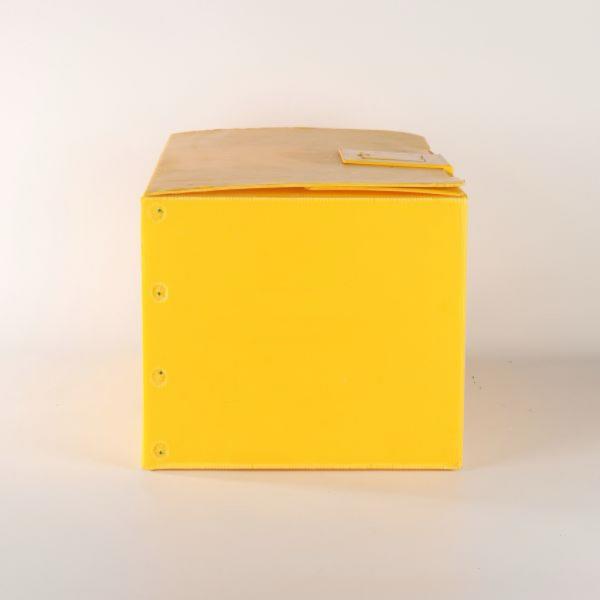 Waterproof Plastic Reusable Boxes Yellow Reusable Bulk Containers Nestable