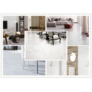 China Anti Bacterial Carrara Marble Ceramic Tile With Fine Air Permeability on sale