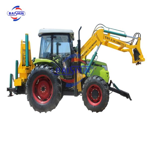 Hydraulic excavator drilling auger crane erection pole machine