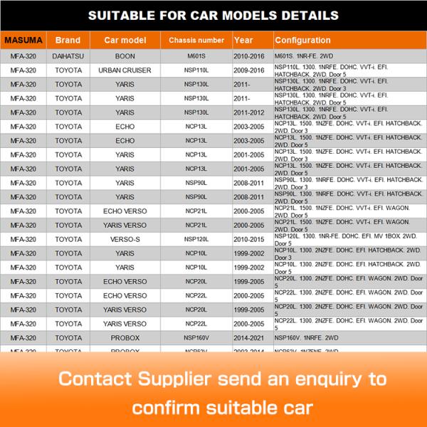 Top-Notch MFA-320 MASUMA 17801-0Y010 17801-21030 4560116760077 Air Filter for YARIS P1