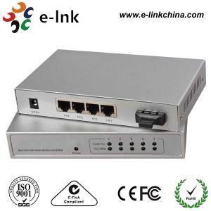 China Web Managed E - Link  Multimode Fiber Optic Switch Box 10 / 100 / 1000M 1FX + 4TX on sale