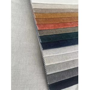 Sofa Custom Polyester Linen Fabric Linen Jacquard Fabric Double Faced