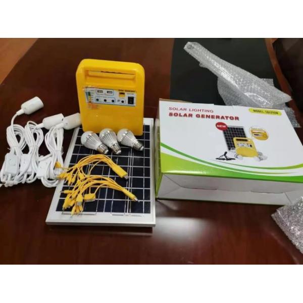 10W Portable Solar Lighting Systems IP54 With 12V 7A Rechargeable Lead Acid Battery