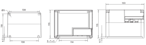 12V 2.2AH Plastic Material Elevator Safety Components For Emergency Lighting